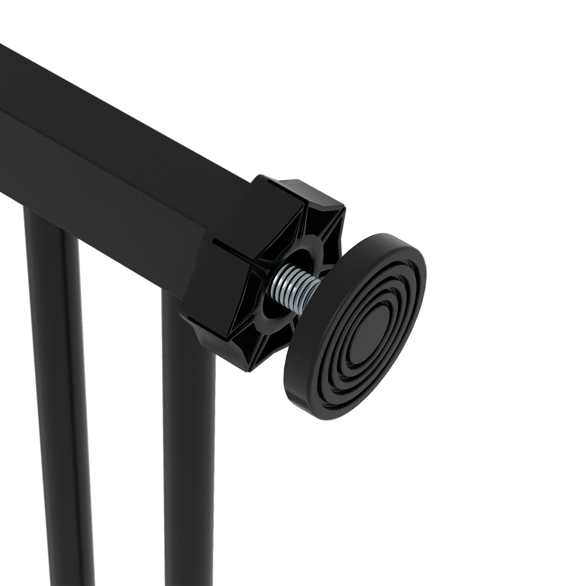 PawHut Adjustable Safety Gate w/ 1 Extensions and Four Adjustable Screws, Black