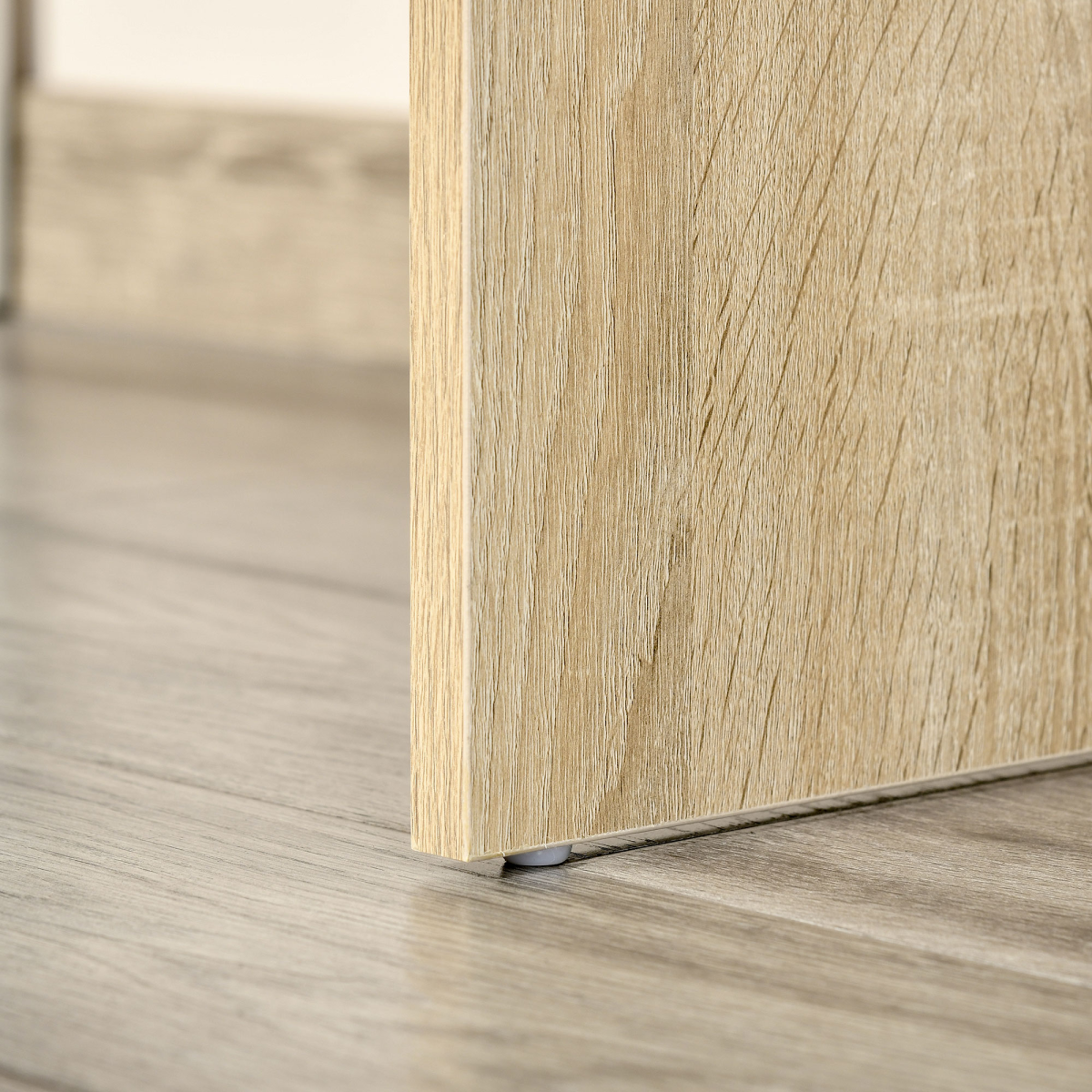 L-Shaped Corner Computer Desk Oak and White