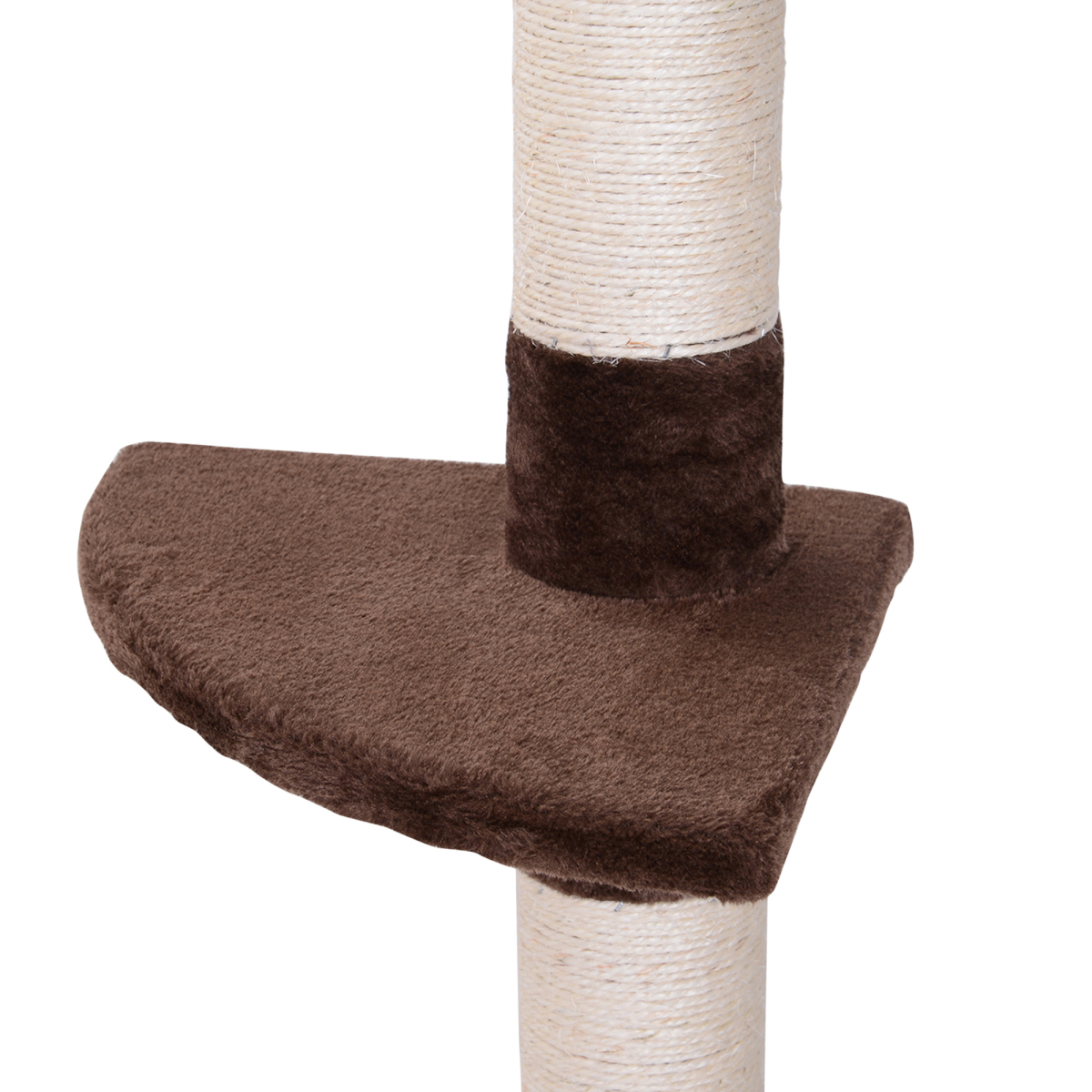 Floor to Ceiling Cat Tree for Indoor Cats 5-Tier Kitty Tower Brown
