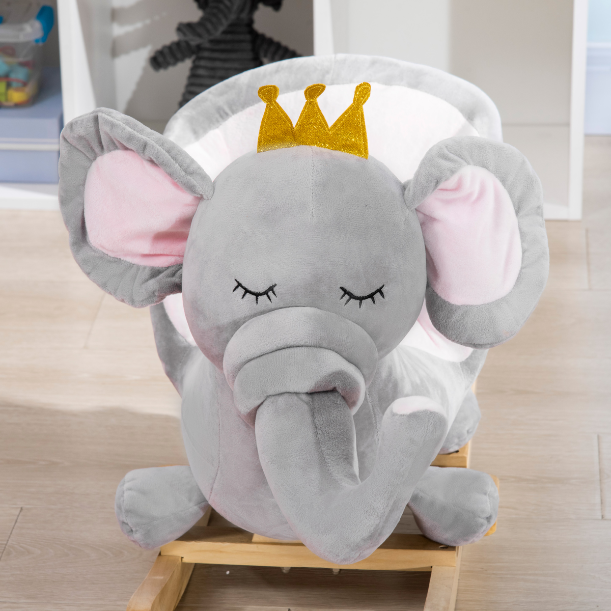 Baby Rocking Horse Elephant Rocking Chair Rocker Toy, for 18-36 Months