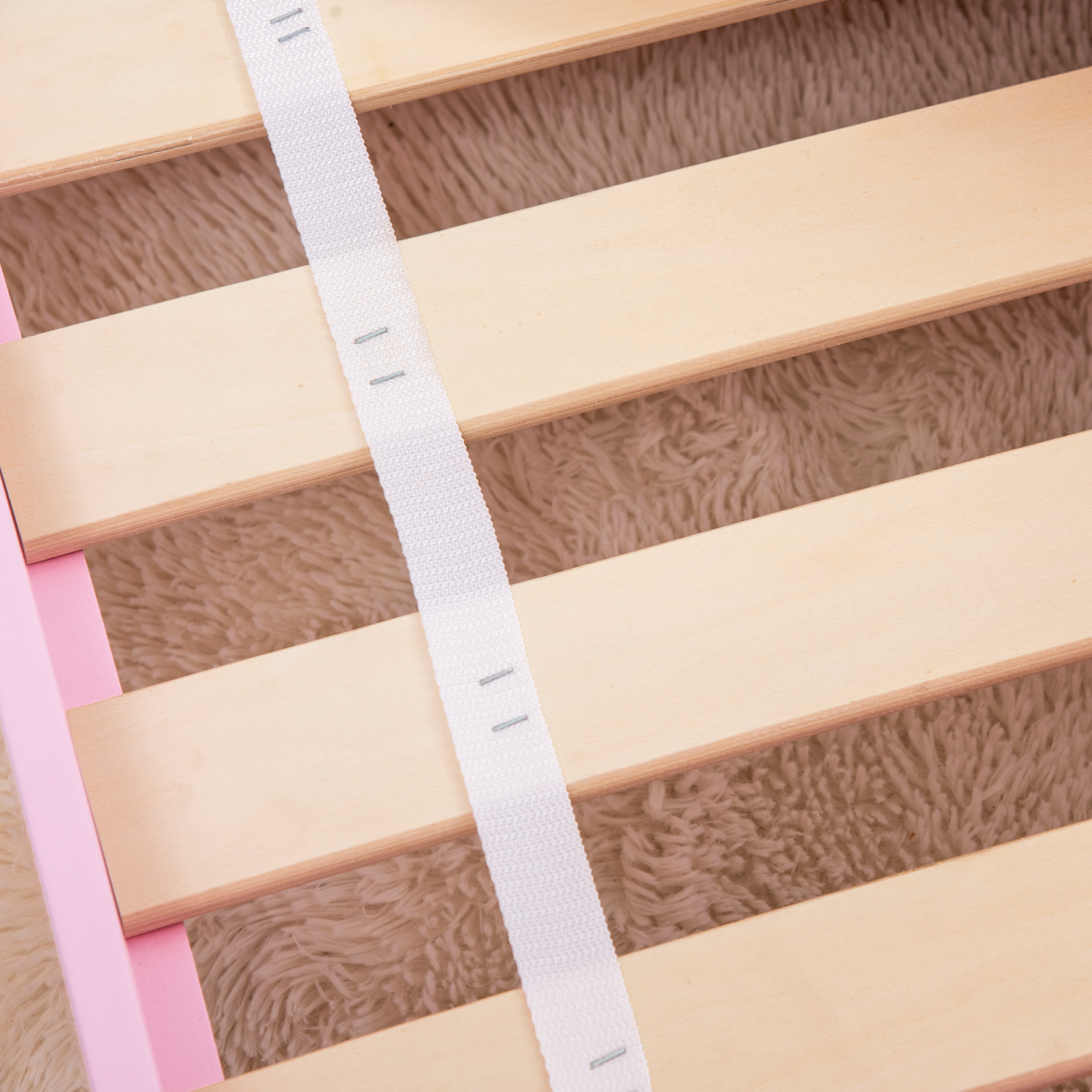 Princess-Themed Kids Toddler Bed w/ Cute Patterns, Safety Rails - Pink