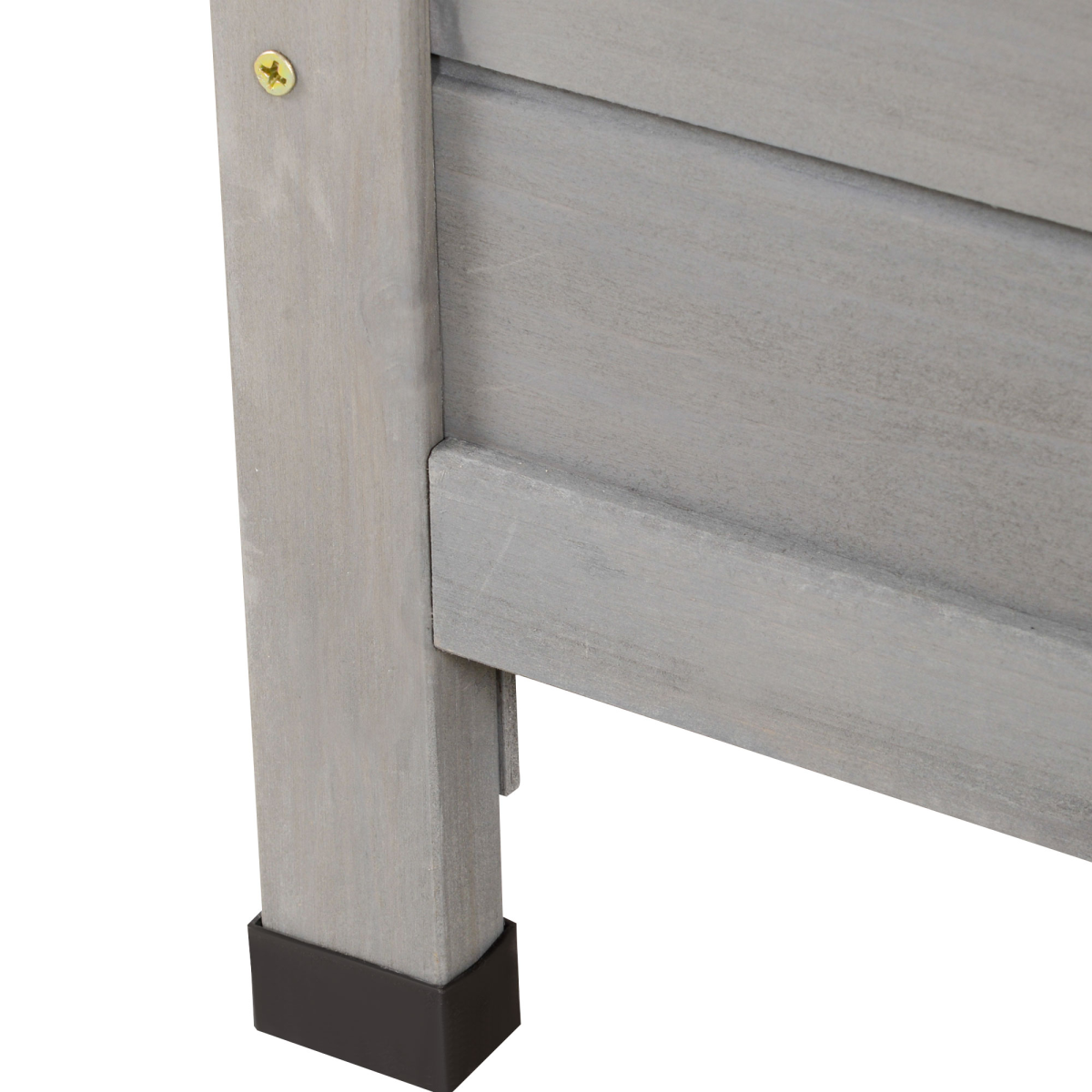 Garden Shed Wooden 2 Door Unit Solid Fir Wood 87x46.5x96.5cm, Grey