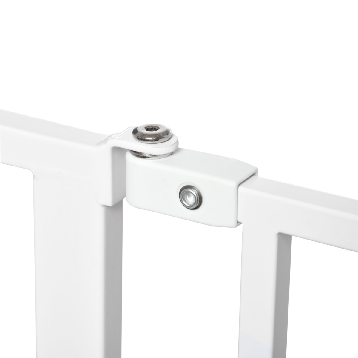 PawHut Dog Gate Wide Stair Gate with Door Pressure Fit, 75-95W cm, White