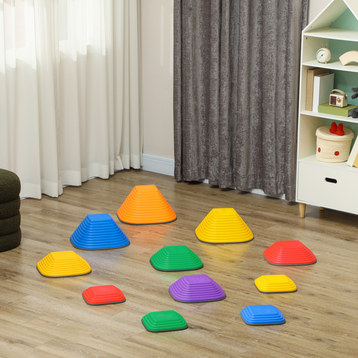 AIYAPLAY Balance Stepping Stones for Kids Indoor Outdoor Sensory Toy