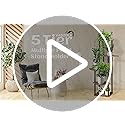 5-Tier Hölzern Blumenregal Pflanzenregal, VASZOLA Mehrstöckig Blumenständer Pflanzenständer Blumenbank Blumentreppe Pflanzentreppe Standregal für Innen Außen Garten Balkon Deko(Schwarz)