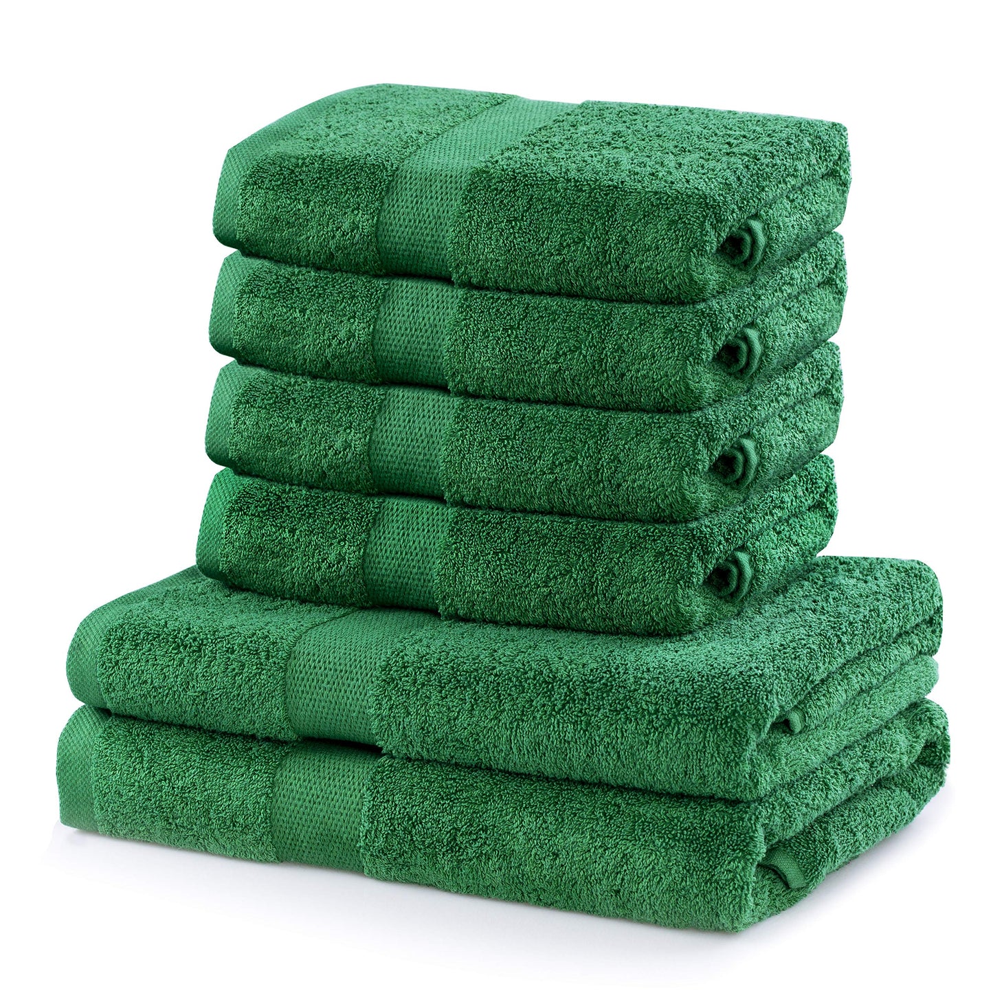 DecoKing Bath Towel 70 x 140 cm Cotton Quality 525 g/m² Green Absorbent Marina