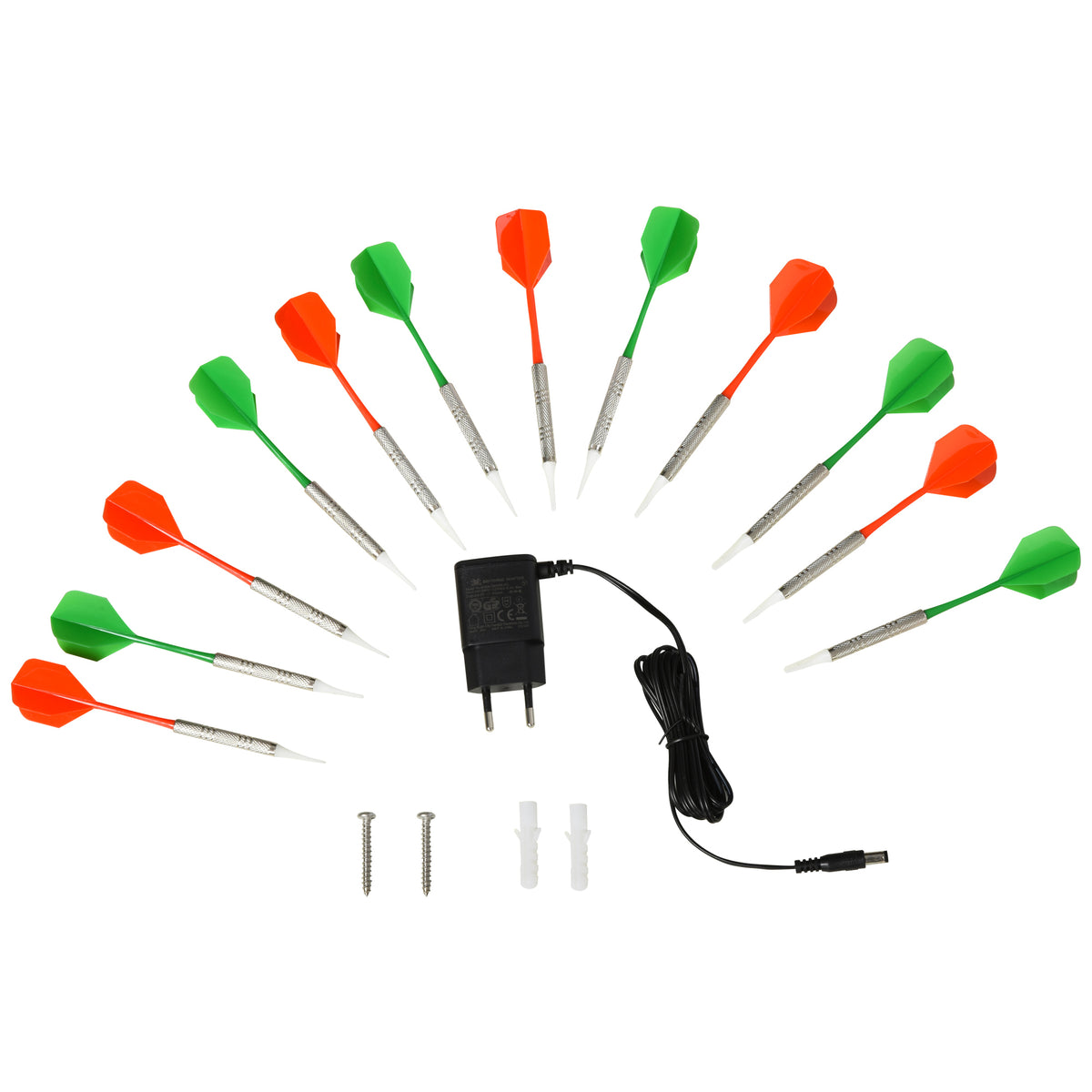 HOMCOM Dart Board Set, Electronic Dartboard with LED Digital Score Display, Soft Tip Darts, 27 Games, Speaker Sound