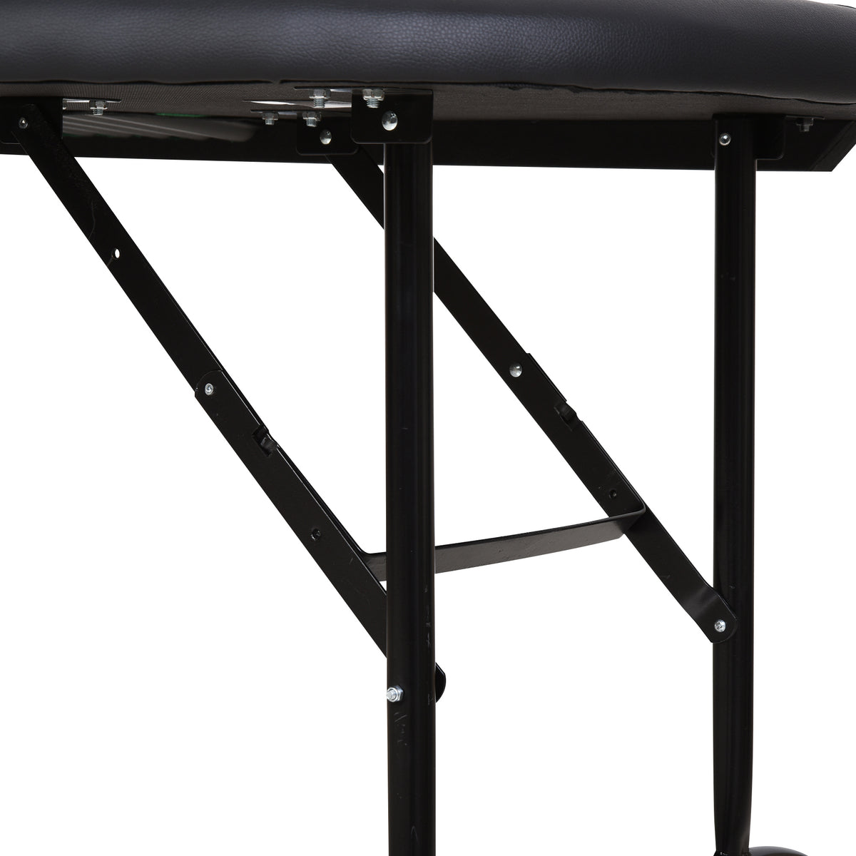 HOMCOM Poker Table, 7-Player Folding Blackjack Table with Chip Tray, Cup Holders, Padded Rails, 182 x 91 x 75 cm, Green