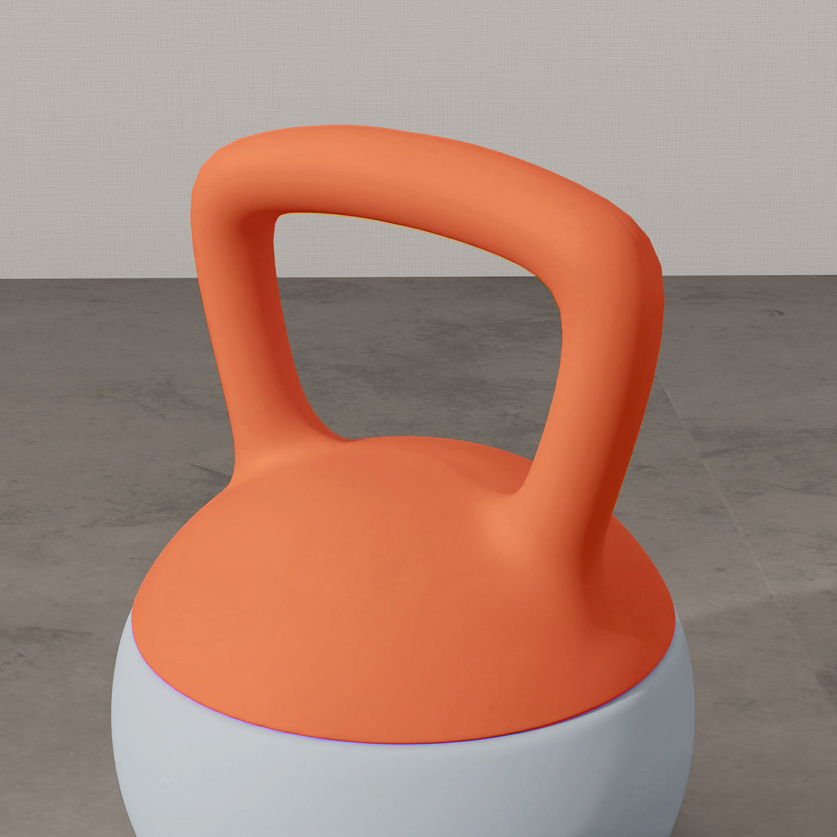 SPORTNOW 10KG Soft Kettlebell, Kettle Bell with Non-Slip Handle for Home Gym, Weight Lifting, Strength Training, Orange/Grey