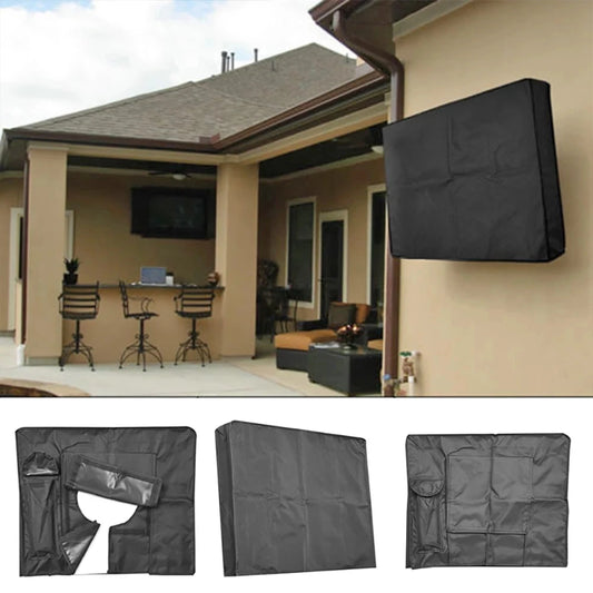 Weatherproof Dust-proof Outdoor TV Cover Beige 32" 36" 40" 46" 50" 55" 60" 65" Protect TV Screen Garden Patio Outdoor TV Cover