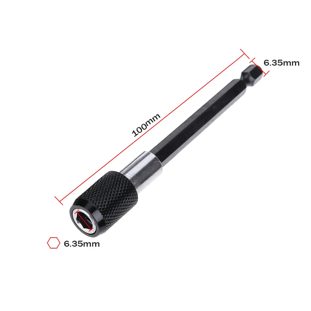 1/4 Inch Hex Shank Quick Release Screwdriver Bit Holder Extension Bar 60mm 100mm 150mm