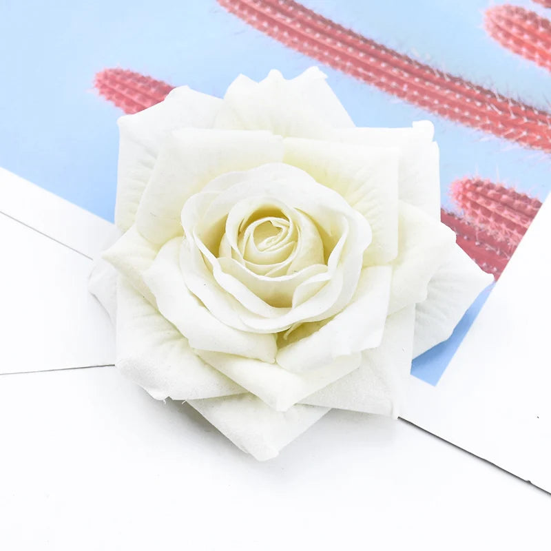 50/100 Pieces artificial flowers for home decoration wedding bridal accessories clearance diy gift box scrapbooking bride brooch