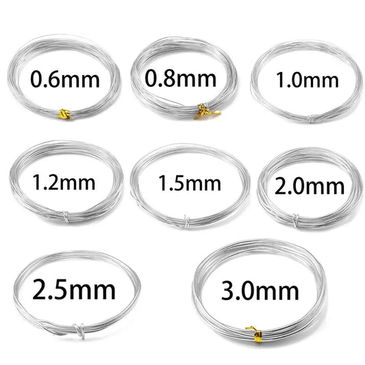 2-10m 0.6/0.8/1.0/1.2/1.5/2/2.5/3mm Aluminum Wire Color Painted Metal Cord for DIY Jewelry Making Findings Accessories