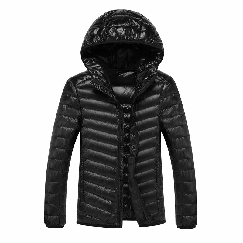 NewBang 9XL 10XL Men's Large Size Down Coats Ultra Light Down Jacket Men Lightweight Feather Hooded Warm Portable Winter Coat