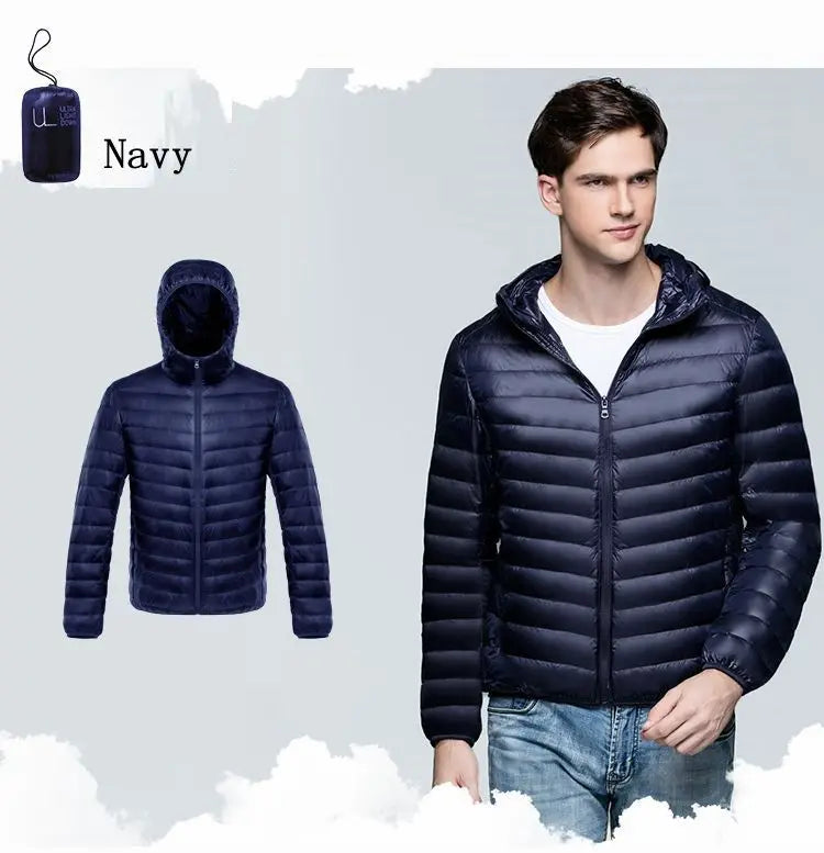 NewBang Down Coat Male Ultra Light Down Jacket Men's Warm Jackets Windbreaker Lightweight Coat Feather Puffer Parka Feather Coat