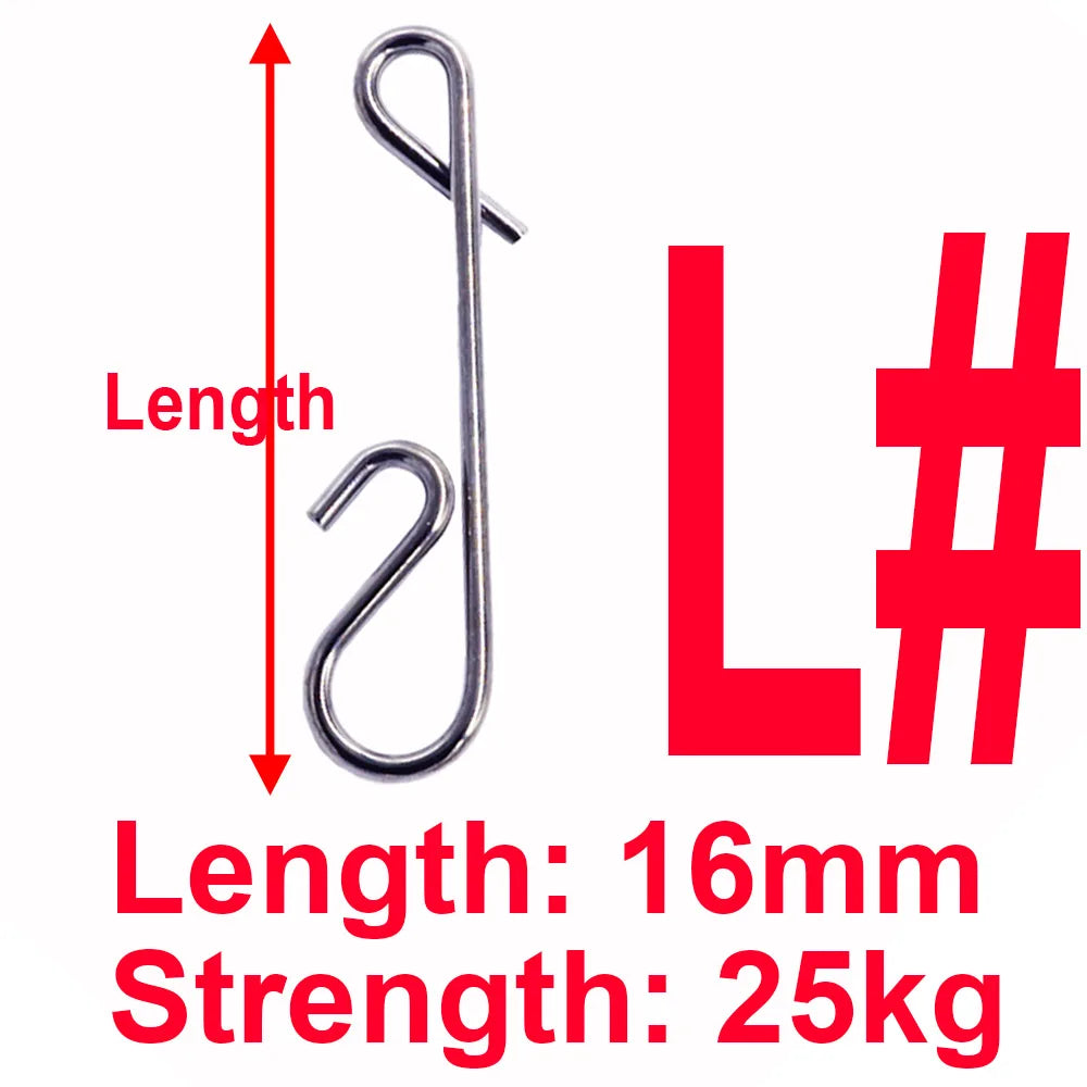 50pcs 1Box Fishing Line Wire Braid Knotless Connector Fishing Lure Hook Barrel Solid Ring Swivel Carp Accessory Fish Tackle Tool