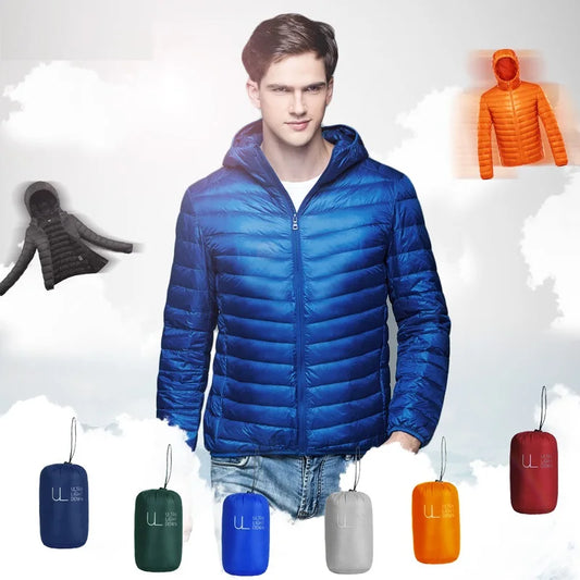NewBang Down Coat Male Ultra Light Down Jacket Men's Warm Jackets Windbreaker Lightweight Coat Feather Puffer Parka Feather Coat