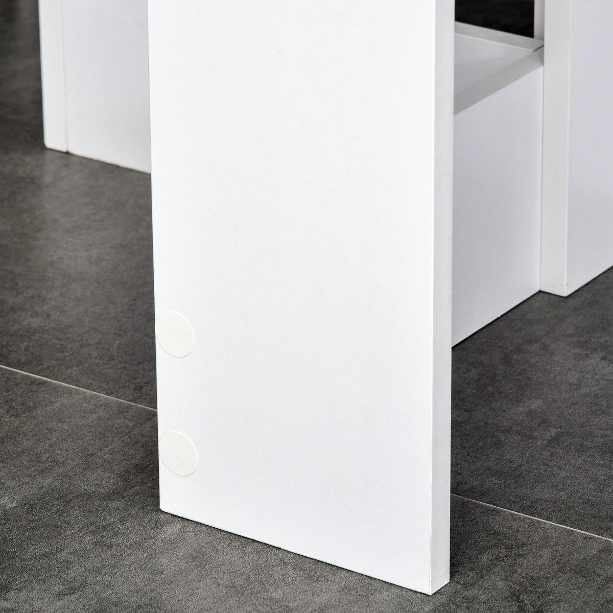 HOMCOM Space-saving Drop Leaf Table, Folding Dining Table for Small Space, Kitchen, Dining Room, White