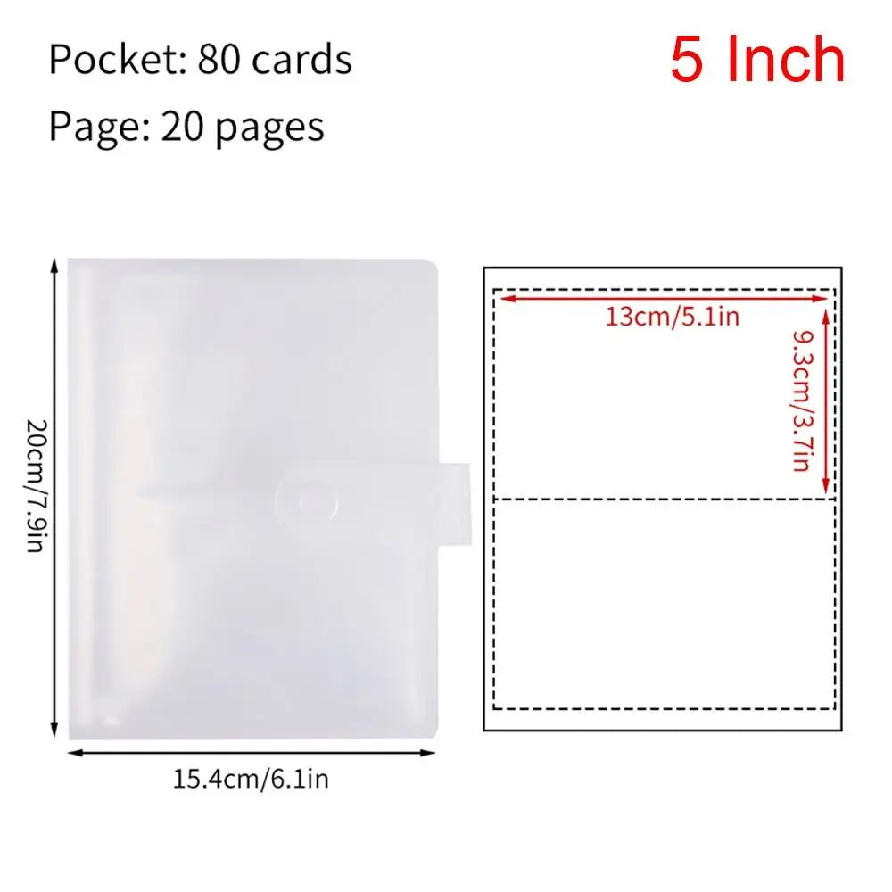 New Collect Book Photo Album 80/160 Slots PVC Picture Card Holder Transparent 3/4/5/6 Inch Photocard Holder Idol Star