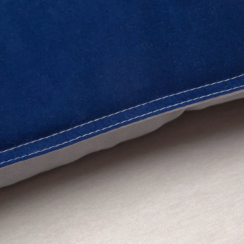 Luxurious high-quality double seam blue gray 2-color splicing pillow, high rebound5star hotel pillow, home bedroom sleep pillow