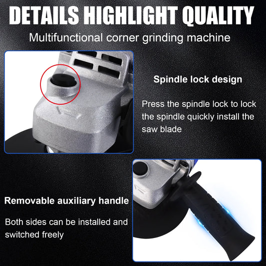 2000W Electric Angle Grinder, 115mm 4.5 inch Grinding Tool 12000 RPM, Wheel Disc for Metal,Tile Cutting and Grinding