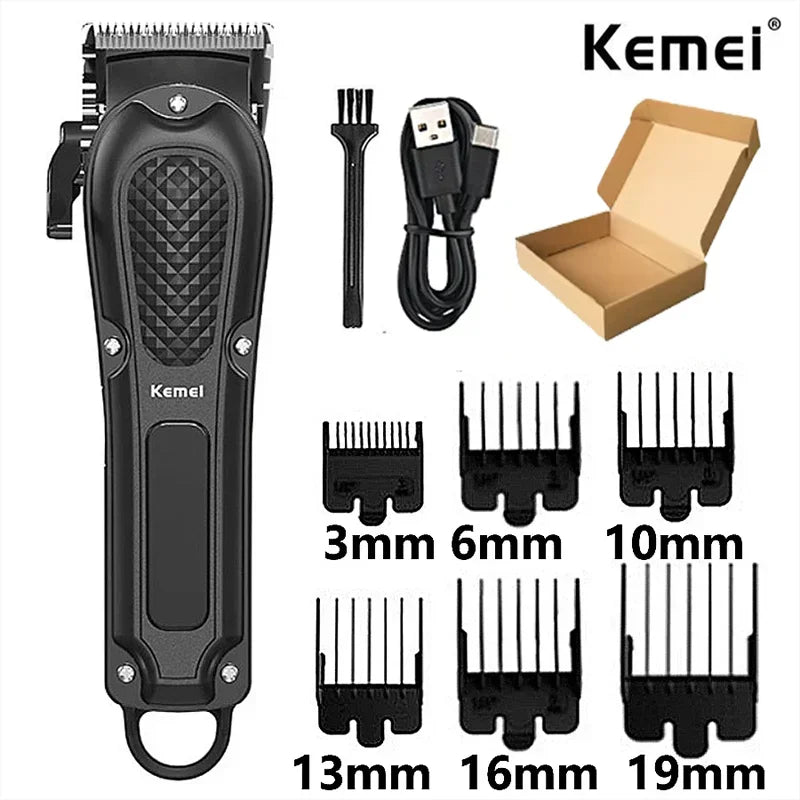 Kemei Hair Clipper Km-1071 Km-2299 Km-2024 UBS Rechargeable Cordless Beard Trimmer Powerful Electric Hair Clippers for Men