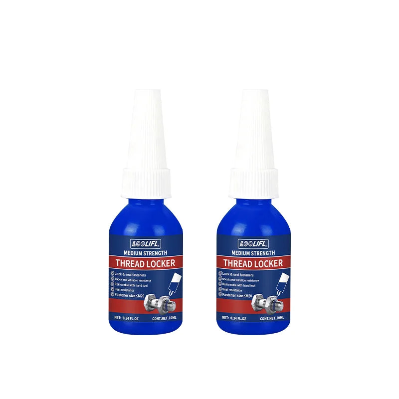 LOOLIFL, 243 Medium-Strength 10Ml-50Ml Threadlocker, Industrial Glue, Removable, Anti-Loosening, Anti-Slip, Waterproof, Rust-Proof, Oil-Resistant, Sealing Threadlocker, Removable, Stable