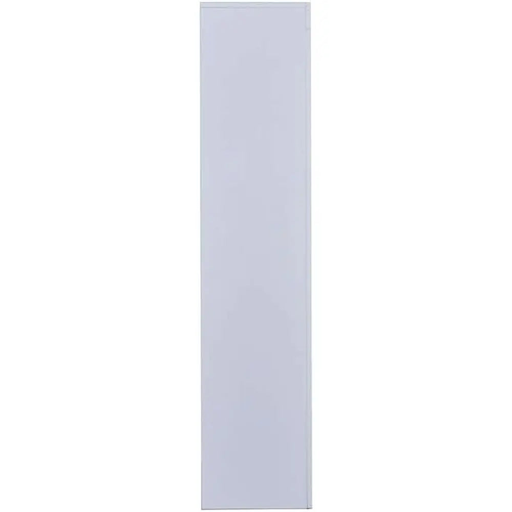 Modern Tall Display Cabinet with Glass Shelves, LED Lighting, for Living Room in Black and White