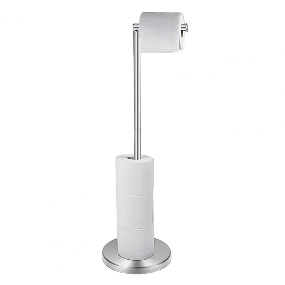 Universal Stainless Steel Toilet Paper Stand Free Standing Toilet Paper Holder Modern Design Roll Paper Storage Rack Tissue Rack