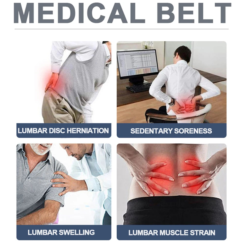 1Pcs Lumbar Back Brace Men and Women - Back Support Belt - Adjustable, Light, Breathable - Shoulder Holsters - Work, Posture