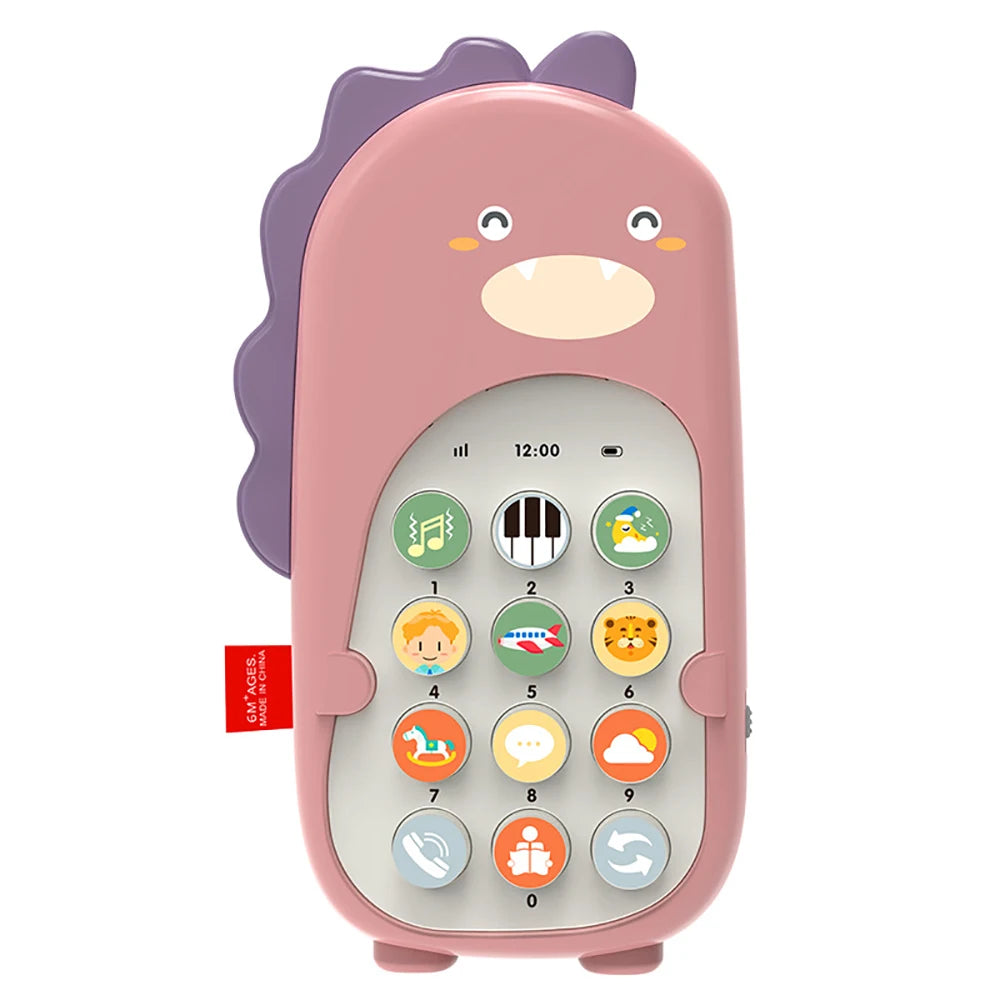 Baby Cartoon Dinosaur Music Mobile Phone Toy Soothe Sleeping Artifact Simulation Telephone Early Educational Toys Gifts For Kids