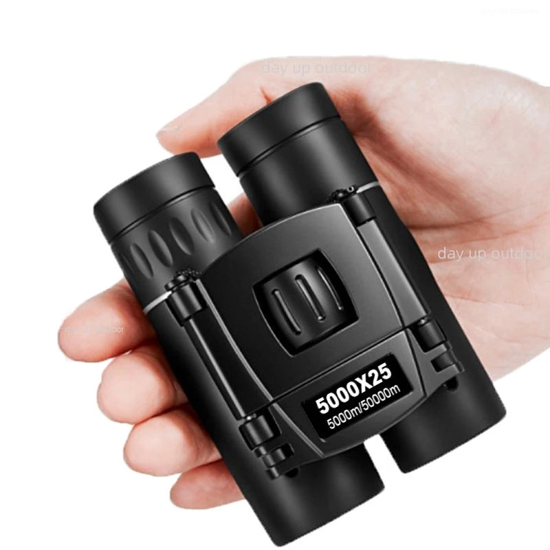 9000x25 HD Zoom Portable Powerful Binoculars Long Range BAK4 Telescope Jumelles Folding Optics for Outdoor Hunting Camping