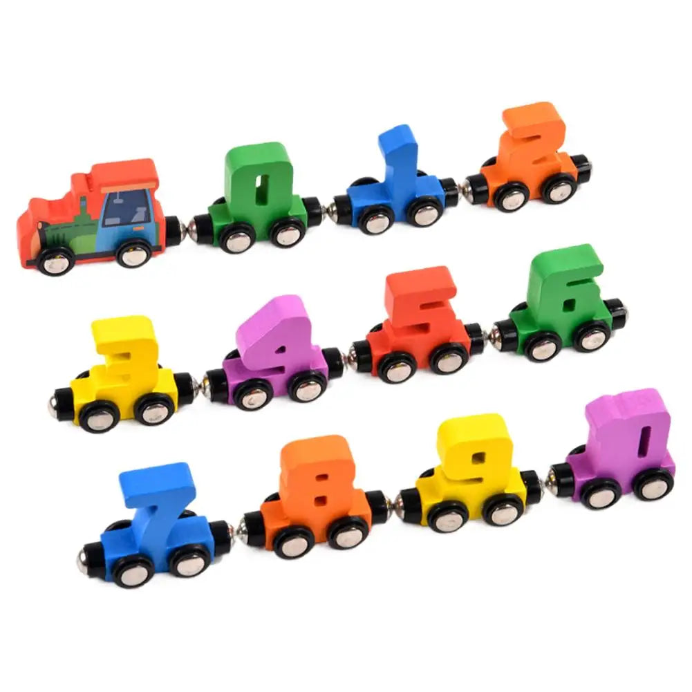 Train Set Magnetic Digital Train Puzzle Wooden Number Trains Learning Activities Educational Digital Train Toys Kids Gifts