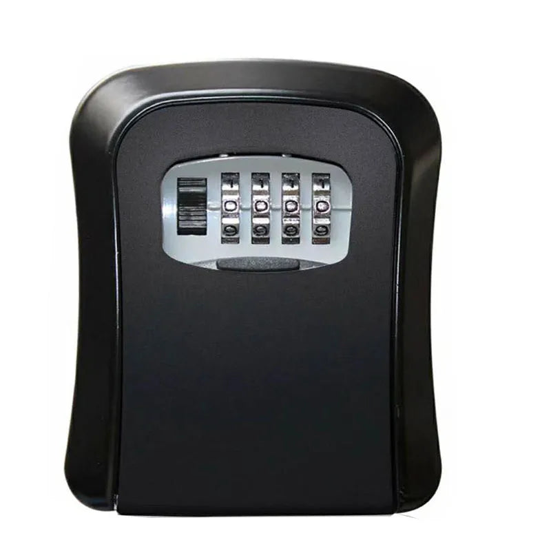 Wall Mount Key Lock Box 4 Digit Password Code Security Lock No Key for Home Office Key Safe Secret Storage Box Organizer