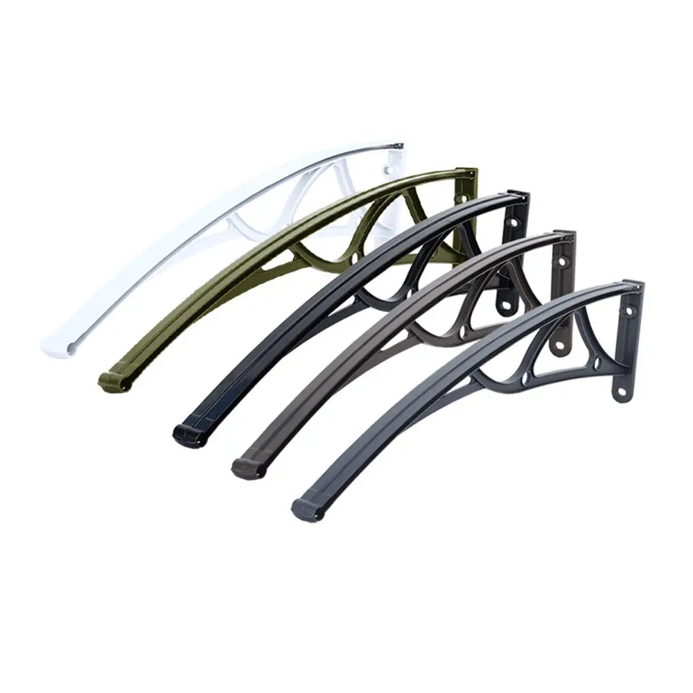 Waterproof Aluminum Outdoor Pergola with Curved Polycarbonate Top Easy Assembly Custom Size for Garden Backyard