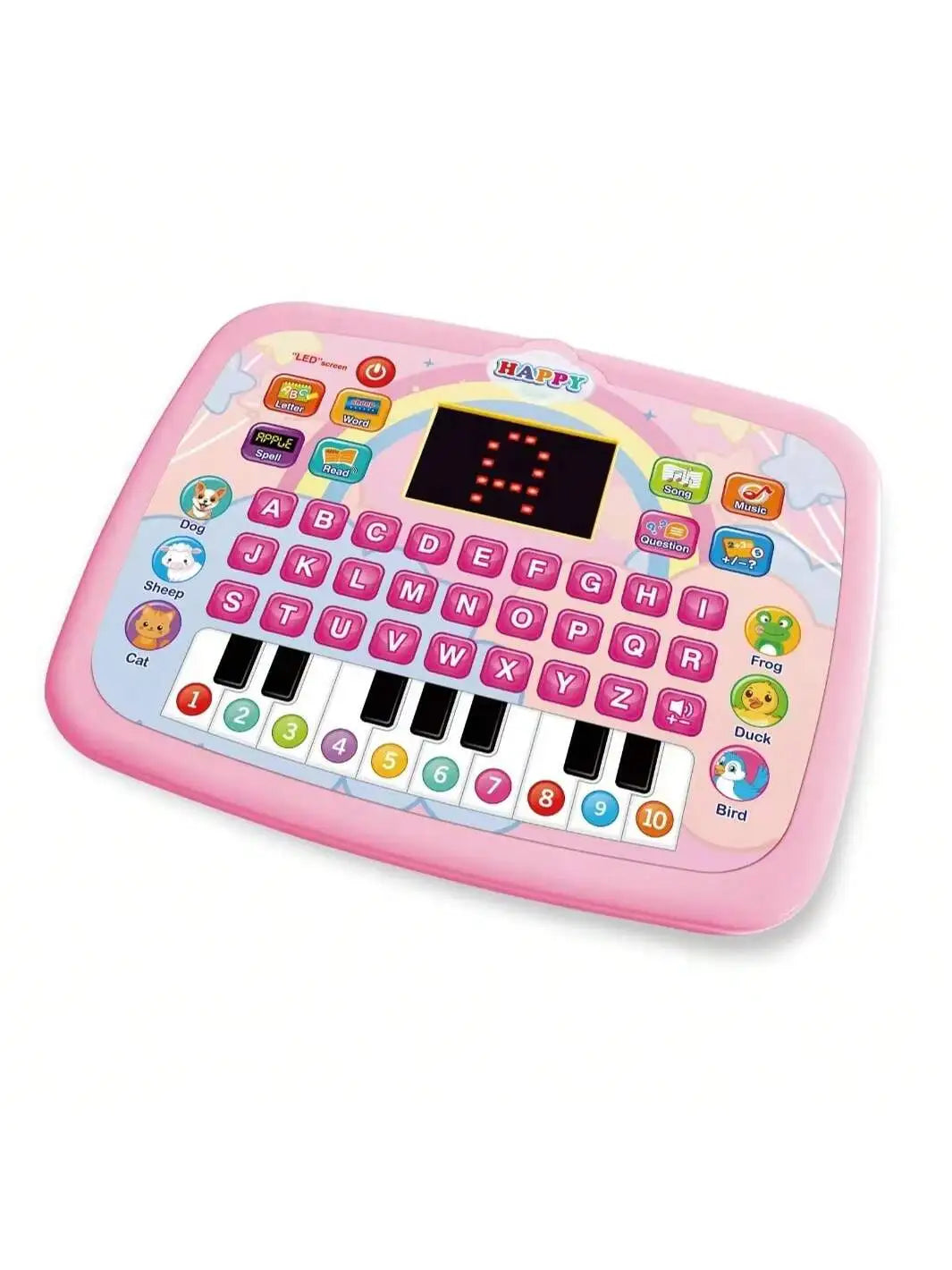 Kids Tablet Toddler Learning Pad with Teach Alphabet Numbers Word Music Math,Early Development Interactive Toy for Boys & Girls