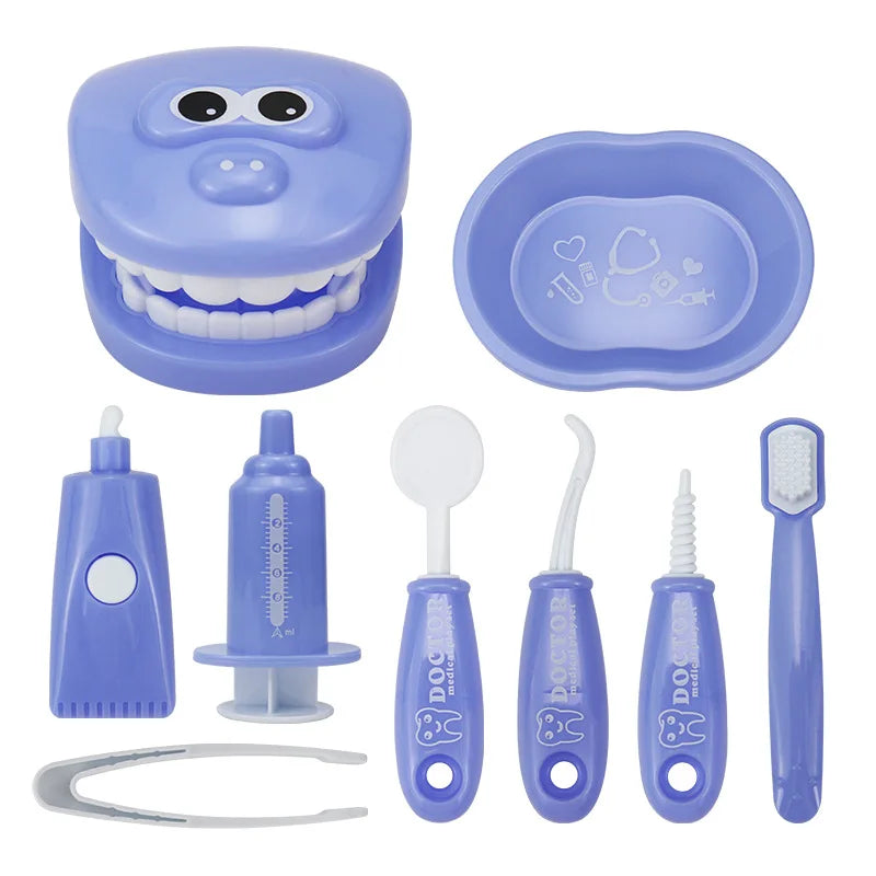 Children Montessori Toys Parent-child Interaction For Girl Boy Dentist Check Teeth Model Doctors Role Play Baby Kid Learning Toy