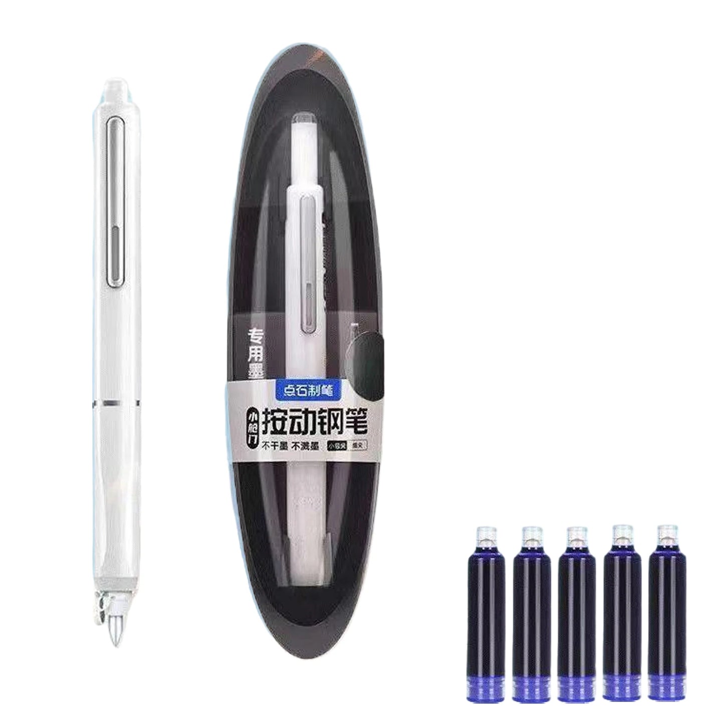 Retractable Fountain Pen Students Calligraphy Sketching Writing Ink Pen Have Refillable Ink Cartridges For Stud