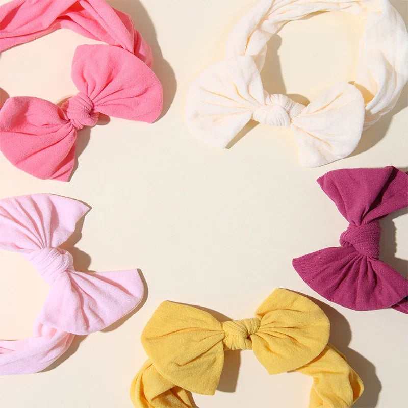 5Pcs/Set Baby Headband Cute Bowknot Newborn Girls Hair Band Soft Elastic Kids Hair Accessories