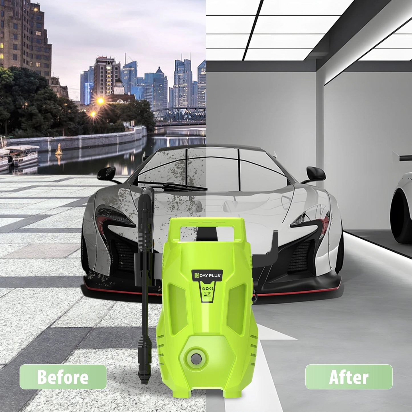 3000W Electric High Pressure Washer 200Bar 3000PSI Power Jet Wash Patio Car Jet Washers with 7m Hose, Adjustable Nozzle