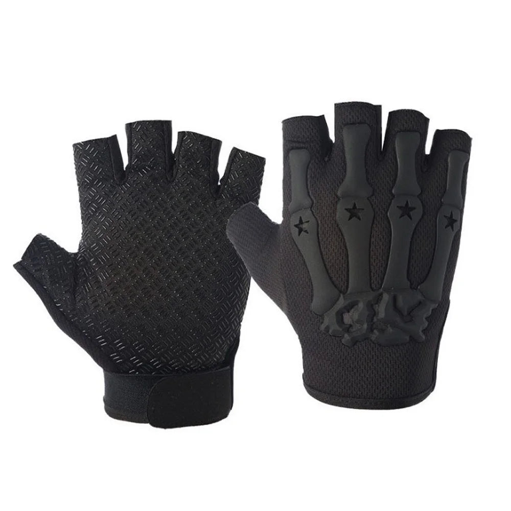 Tactical Riding Fingerless Gloves Non-slip Half Finger Gloves for Motorcycle Cycling Climbing Hiking Hunting Outdoor Sports
