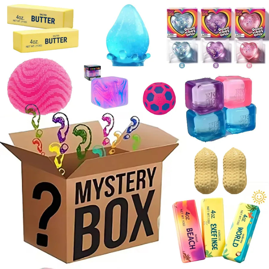 Surprise Box Toys, Novelty Stress Relief Toys, Assorted Squishy Blind Box. Fun Mystery Toys, Fidget Toys For Stress
