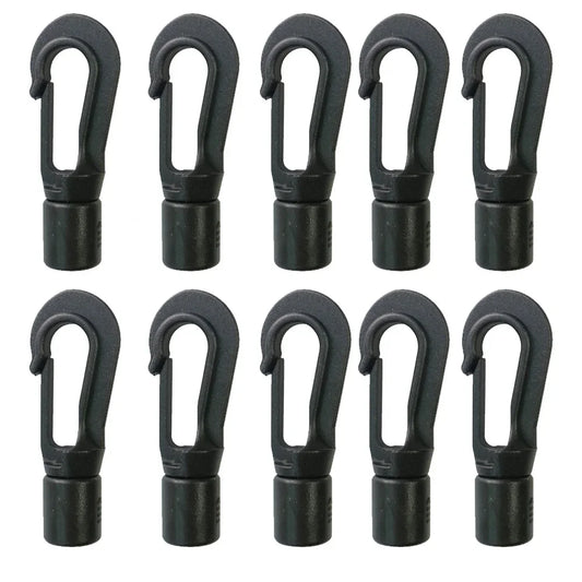 5MM 8MM 10PC 20PCS Bungee Shock cord Quick Connect hooks hanging Ends Clip for Kayak Canoe Boat Dinghy Rib DIY Elastic Cord rope