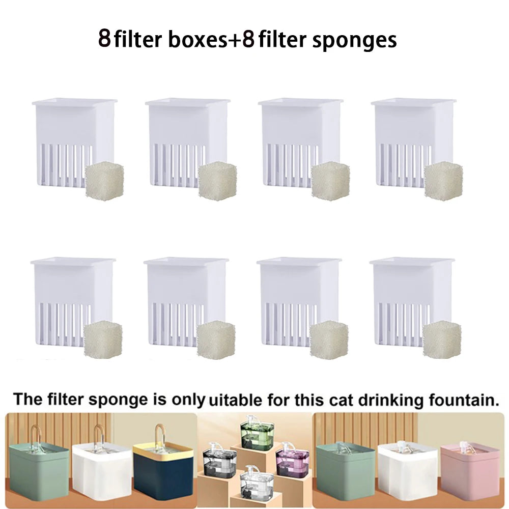 Cat Water Fountain Activated Carbon Sponges Filters Replacement Activated Carbon Filters Cat Water Fountain Filters Element