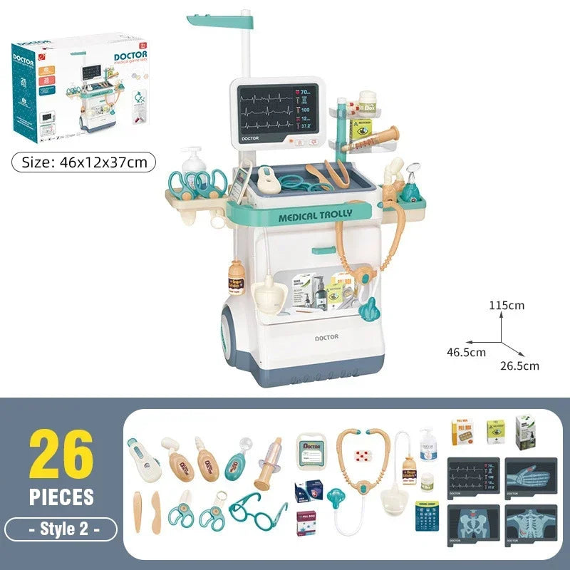 Kids Doctor Toy Pretend Doctor Playset for Toddlers with Medical Station Stethoscope Role Play Kit Medical Toy for Girls Boys