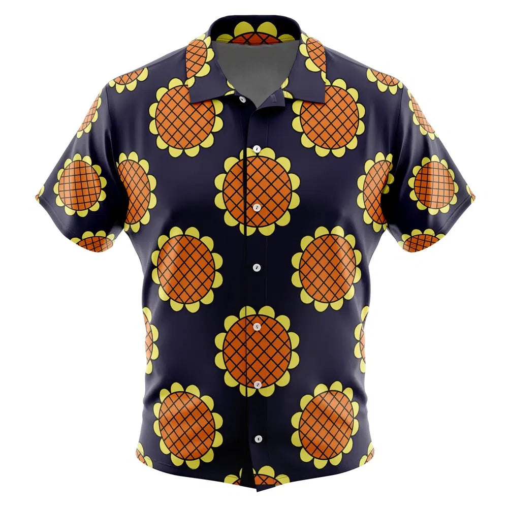 Anime Short Sleeve Shirt Men's Summer Japanese Loose Anime Printed Shirt Versatile Top