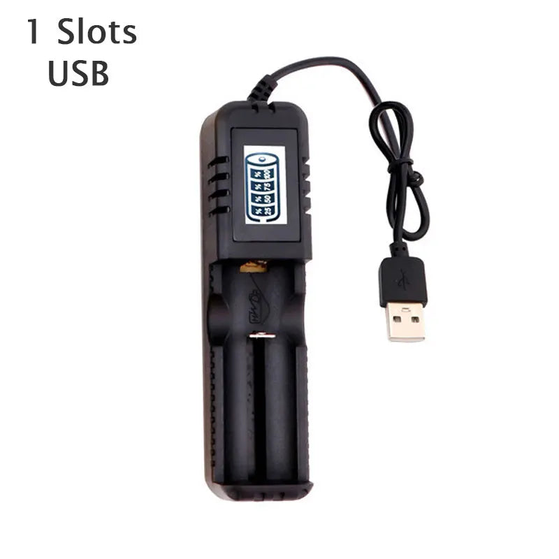 LCD 18650 Battery Charger 1 / 2 Slots Dual For 26650/18650/14500/16340 Charging 4.2V Rechargeable Lithium Battery Charger