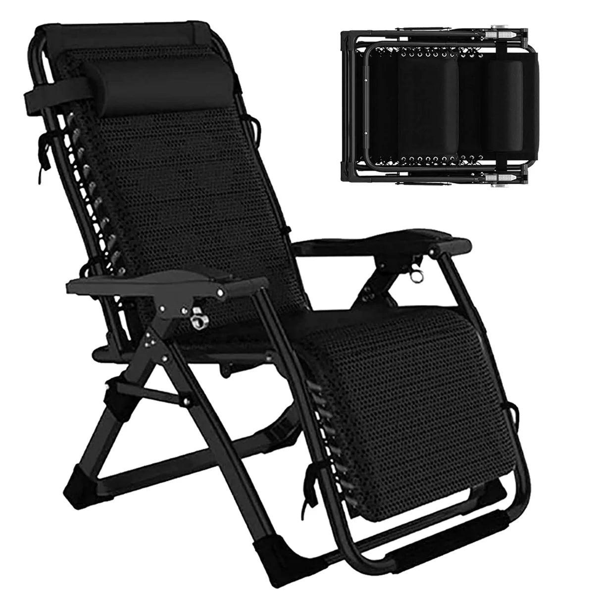 Zero Gravity Chair Reclining Sun Lounger Outdoor Garden Folding Adjustable