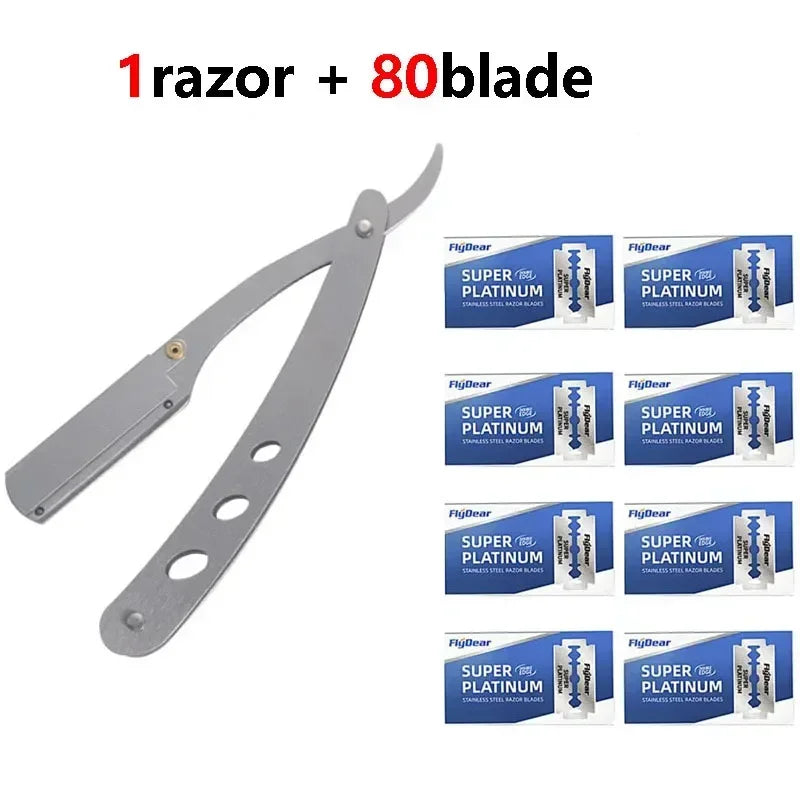 Barber Razor Edge Stainless Steel Shaver Shave With Blade Men Professional Manual Shaver StraightFolding Shaving