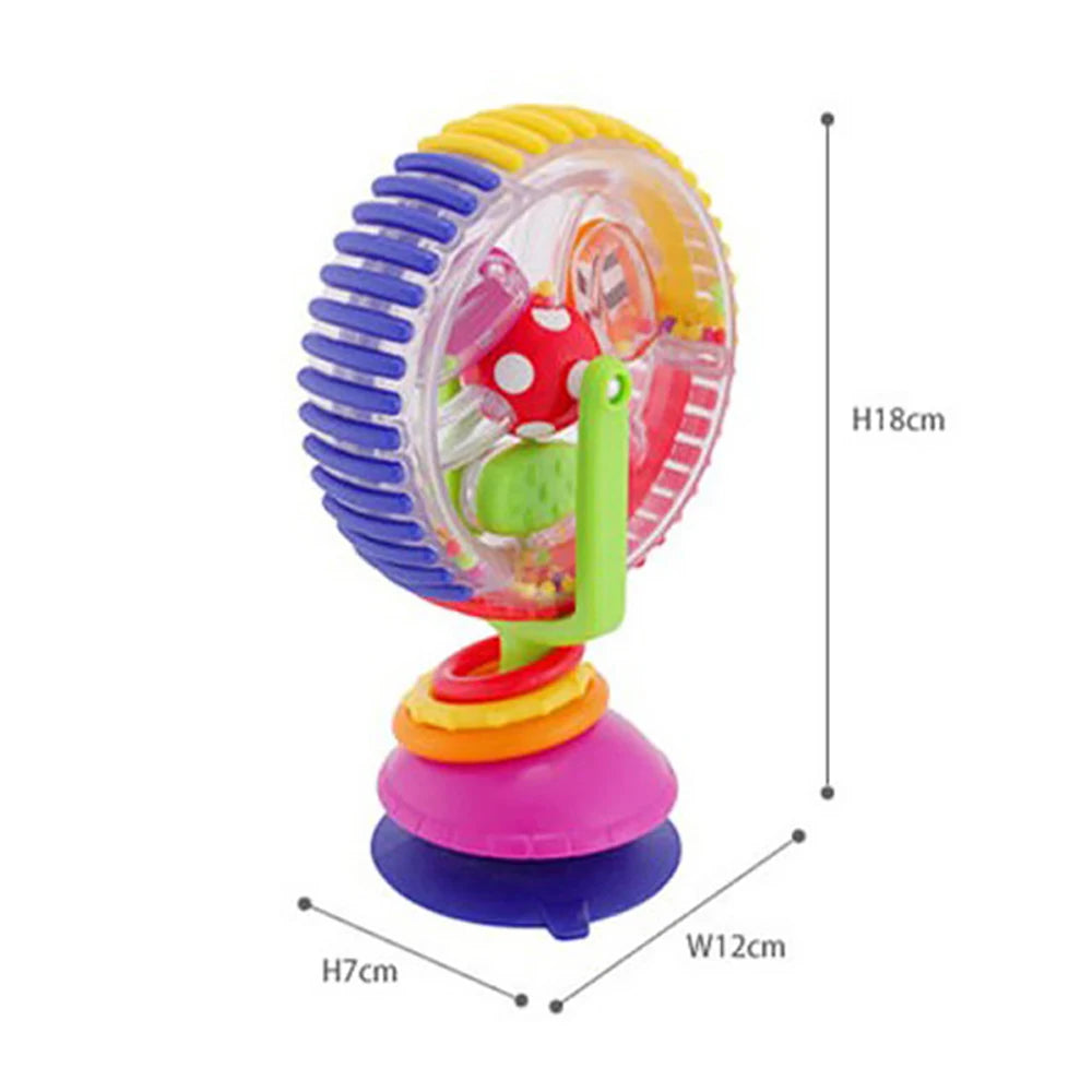 Baby Rotating Ferris Wheel Rattle with Suction Cup Rattle Toy Funny Feeding Plaything for Early Development Babies and Toddlers